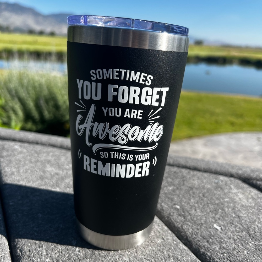 NWT Black Motivational Message Tumbler!